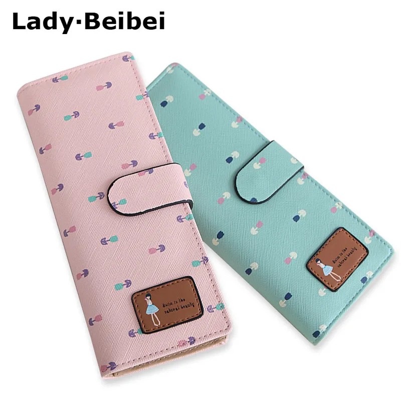 

Lady Beibei 55 Card slots Women Credit Card Holder two-folded buckle Long design Card Holder lady's Card bag wallet Female gift