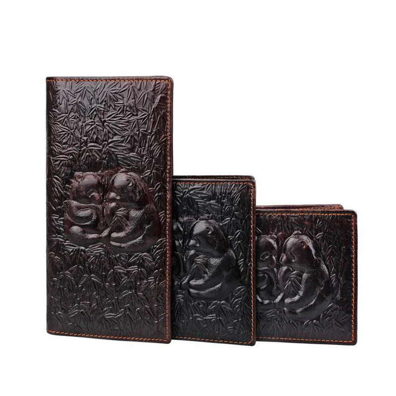 3D Animal Print Genuine Leather Men s Wallet Vintage Purse Male Carteiras Long Wallet Black Alligator