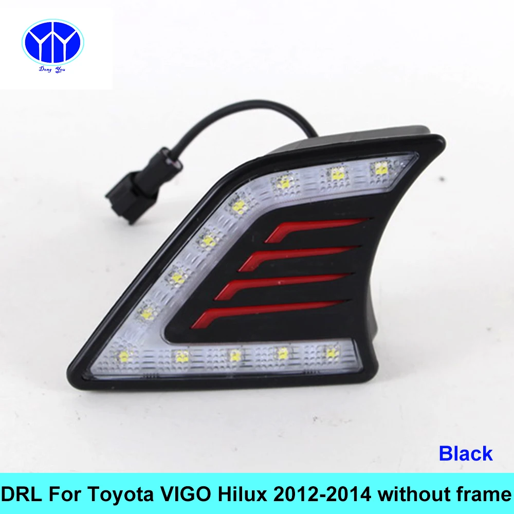 

12V Car DRL Kit for TOYOTA vigo HILUX LED daytime running light bar daylight fog lamps bulbs auto for car led drl light