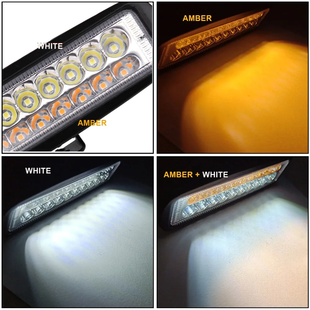 6-дюймовый светодиодный рабочий светильник 9-30 в ДРЛ универсальные для автомобиля мотоцикла Грузовик внедорожник прицеп ATV 4X4 LED вспомогательный Экстра Предупреждение индикатор противотуманных фар
