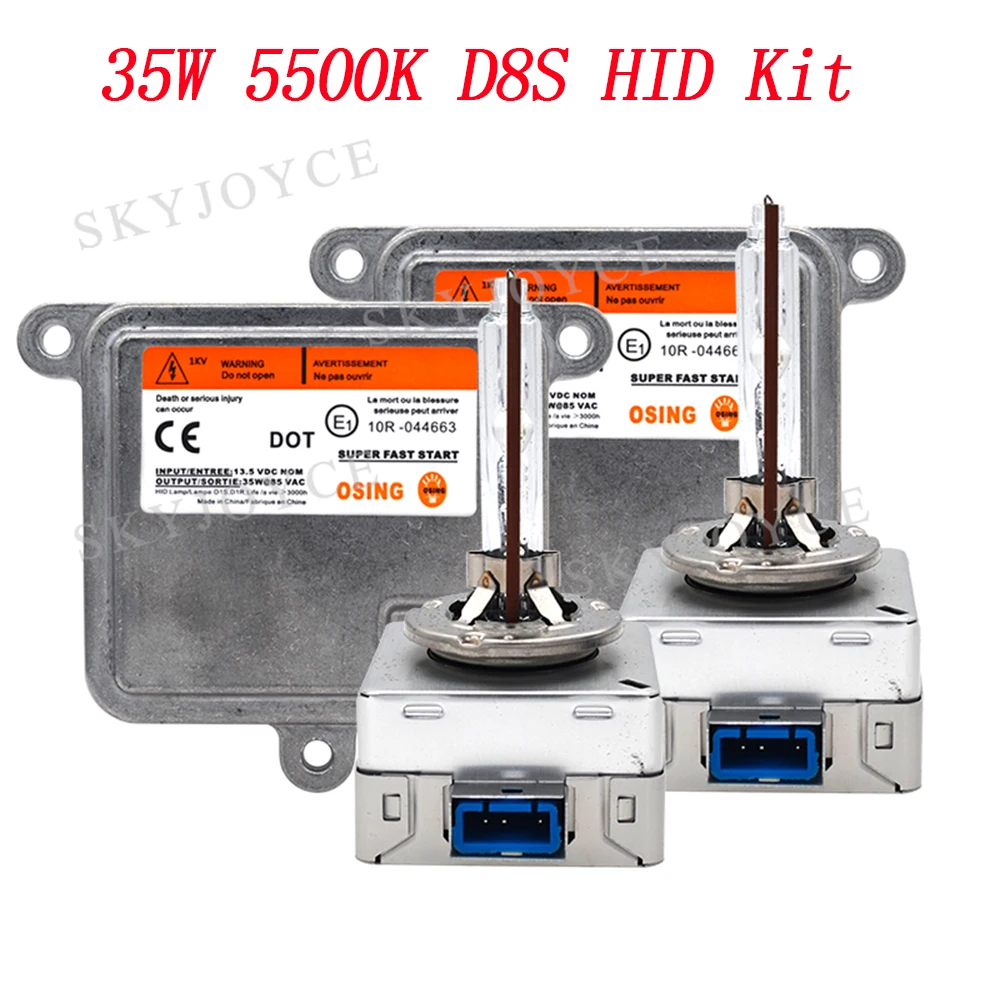

Original 35W 5500K D8S HID Bulb Kit Fast Bright Metal Base D8S 5500K HID Bulb OEM 35W D1S Ballast Car Styling D8S Headlamp Kit
