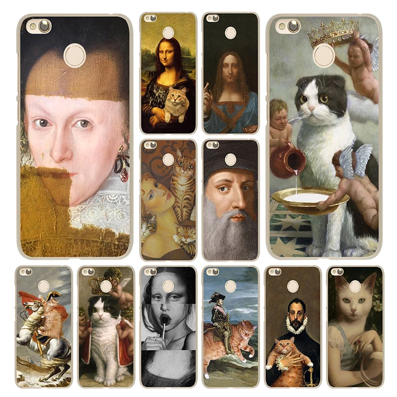 Lavaza Monla Lisa oil painting cat Phone Case for Xiaomi Redmi S2 6 Pro 6A 5 5A 4X 4A Note 7 4 3 Cover | Мобильные телефоны и