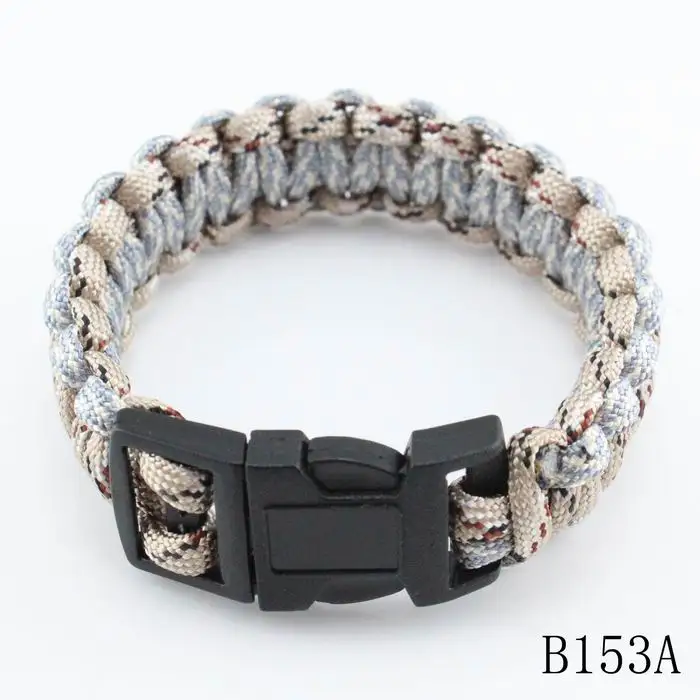 2017 Cheap Camping Parachute Cord Emergency Paracord Bracelet Survival Jewelry For Men Free Shipping