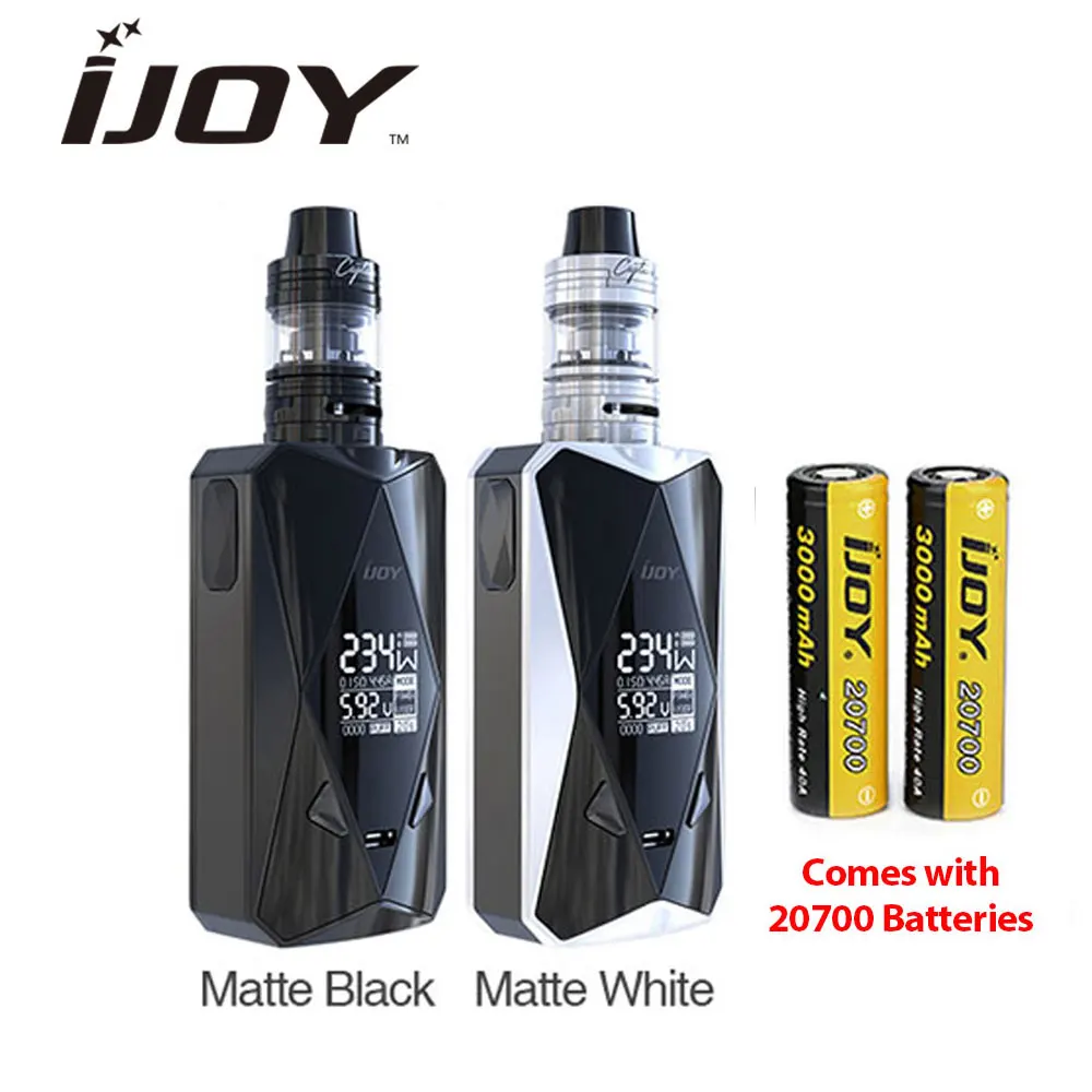 

Clearance IJOY Diamond PD270 TC Kit TPD Version with 2ml Captain Mini Tank & 234W Box MOD & 6000mAh 20700 Battery E-cig Vape Kit