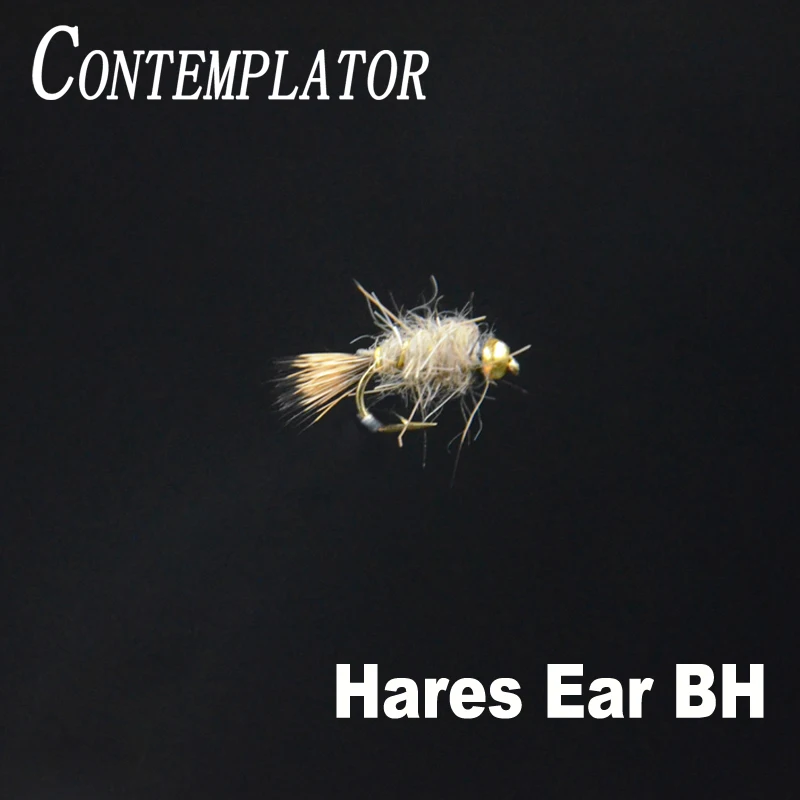 

CONTEMPLATOR 4pcs #14 Bead Head Hares Ear rough body fast sink deadly wet lures artificial nymph bait peeping caddis fly fishing