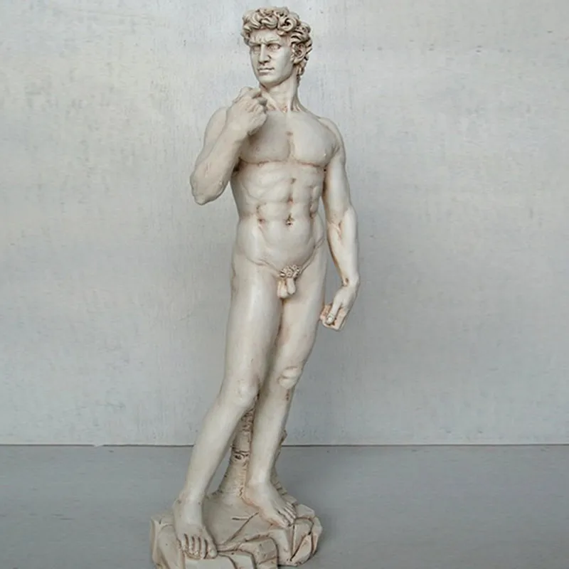 

David Full-Length Portrait Statue Michelangelo Buonarroti Art Sculpture Creative Resin Home Decorations Wedding Gifts R909