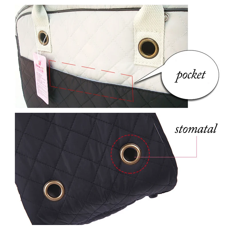 2 Tone Quilted Soft Sided Travel Dog and Cat Pet Carrier Tote Hand Bag Fashion Collection Style Pet Cat Dog Hiking Backpack PA10 (10)
