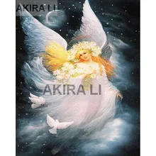 Diamond painting angel 5D DIY landscape cross stitch embroidery home decoration gift mosaic drawing drawing the landscape