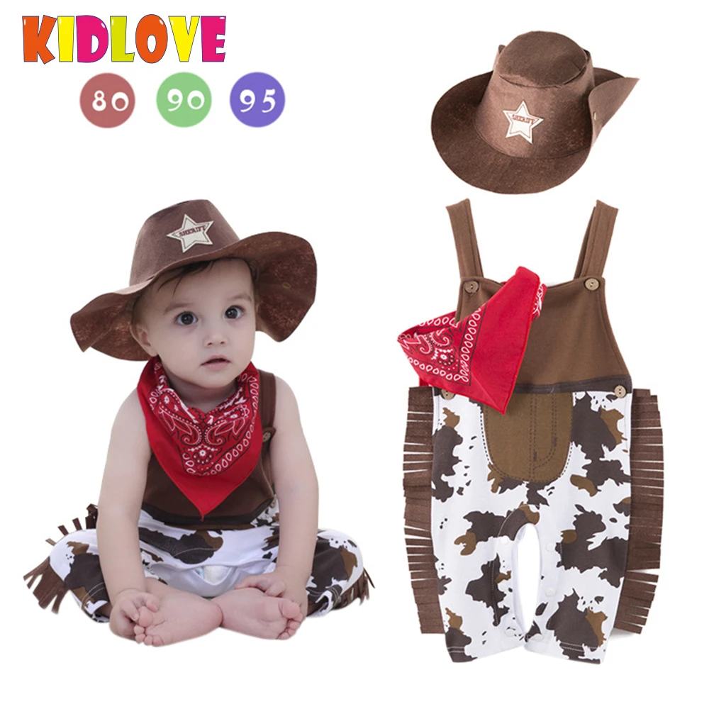 KIDLOVE Baby boy's clothes with the back belt of the western jeans