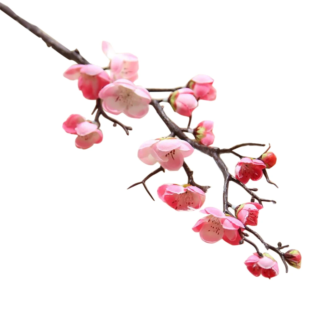 

Simulation Plum Cherry Blossom Artificial Silk Flowers Flores Sakura Tree Branches Home Table Living Room DIY Wedding Decoration