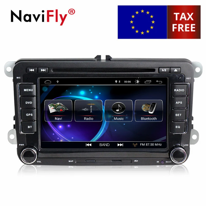 Android 8.1 car dvd radio player for VolkswagenPOLOPASSATGolf 5 6 BeetleSkodaOctaviaSEATLEON car gps multimedia 2 din