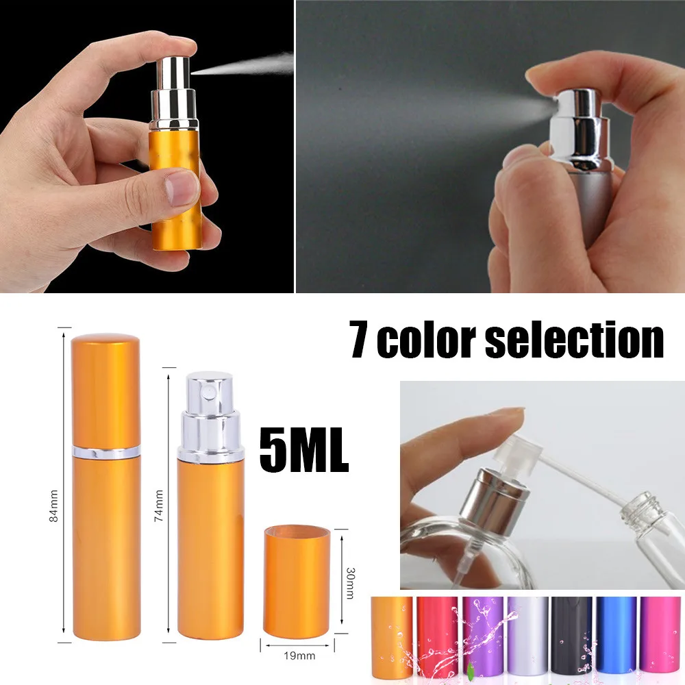 

5ml Portable Mini Travel Perfume Bottle Atomizer For Spray Scent Pump Case Perfume bottle glass spray bottle X0425 3 20