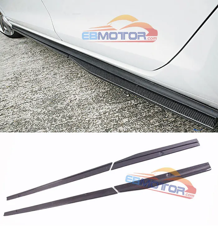 RA STYLE REAL CARBON FIBER SIDE SKIRTS 4PCS FOR GOLF 7 VII GTI 2014UP