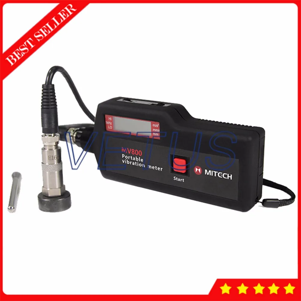 MV800 Piezoelectric Transducer Digital Tester Portable Vibration Meter