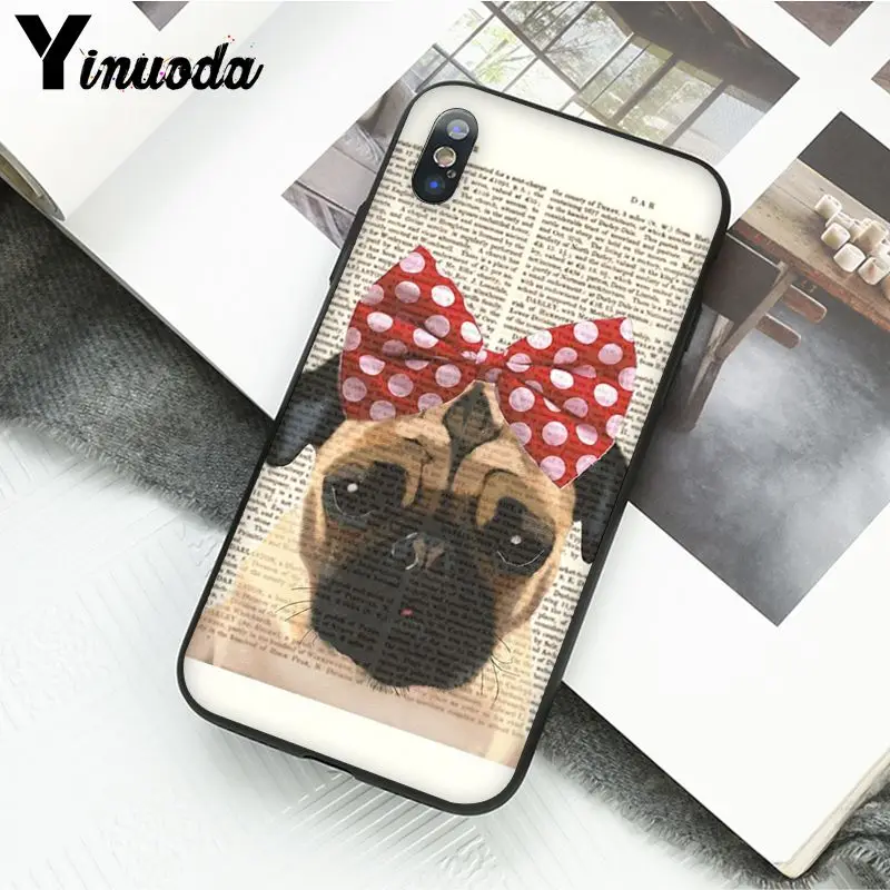 Book newspaper background Cute French Bulldog