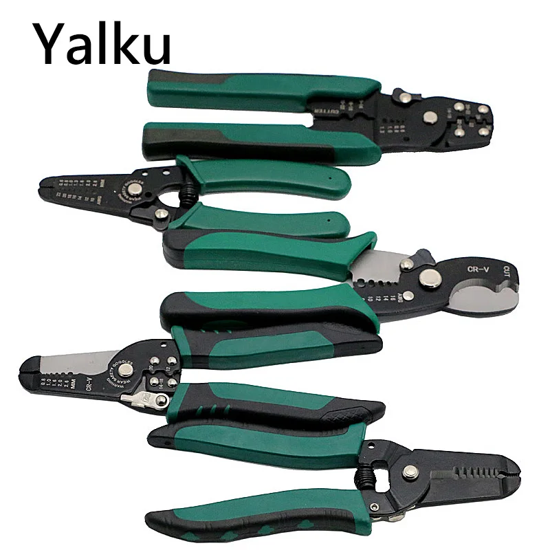

Yalku Multitool Cable Crimping Tool Wire Stripper Electrician Pliers Side Cutter Hand Tool Crimping Pliers Combination Plier