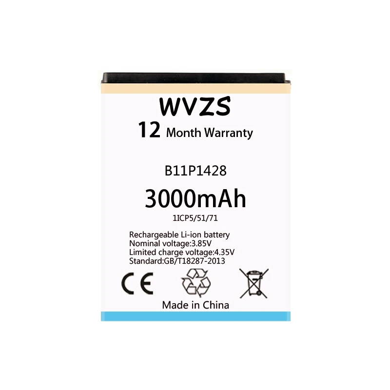 Wvzs 3000mAh литий-ионный аккумулятор B11P1428 для Asus ZenFone ZB450KL ZE500KG 5 &quotX009DB ZB452KG Go 4 Сменные