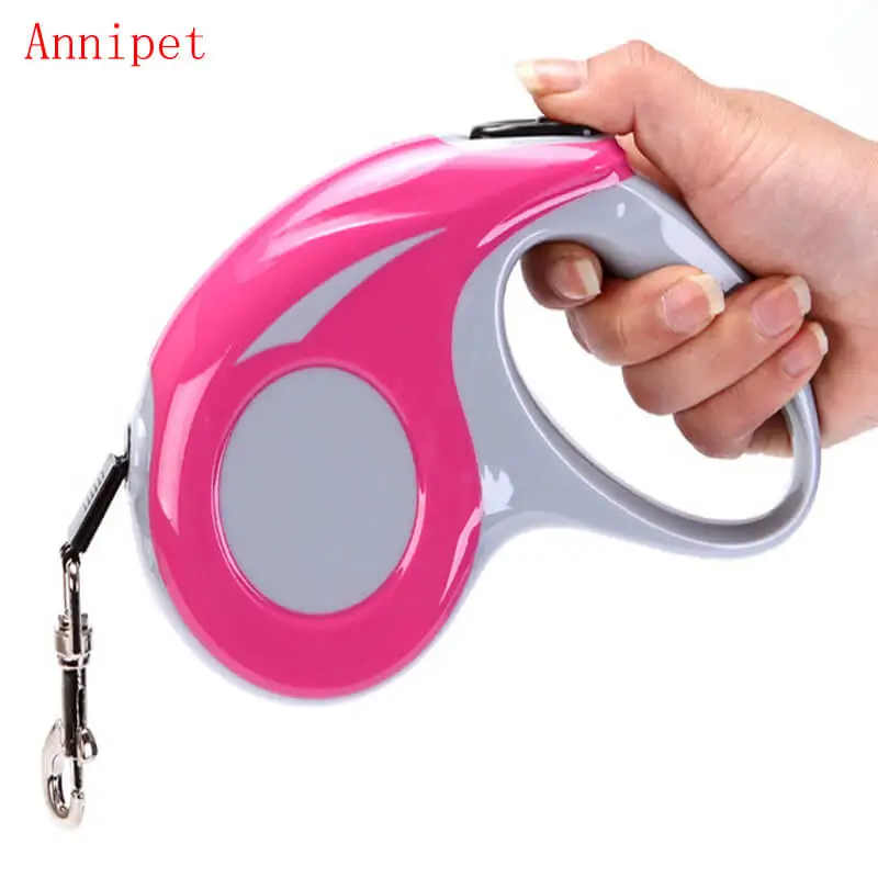Beste ANNIPET Wandelen Running Automatische Intrekbare Hondenriem Gemakkelijk Aangrijpend 3 m 5 m Trekken Hond Lead Leash voor Kleine medium Honden