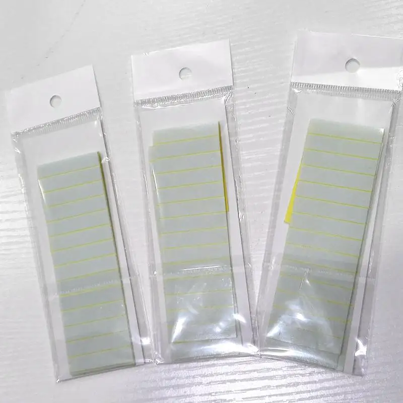 120pcs 4cm X0.8cm 스킨 웨프트 헤어 익스텐션을 위한 강력한 더블 테이프 스티커 레미 헤어용 더블 테이프 헤어 익스텐션