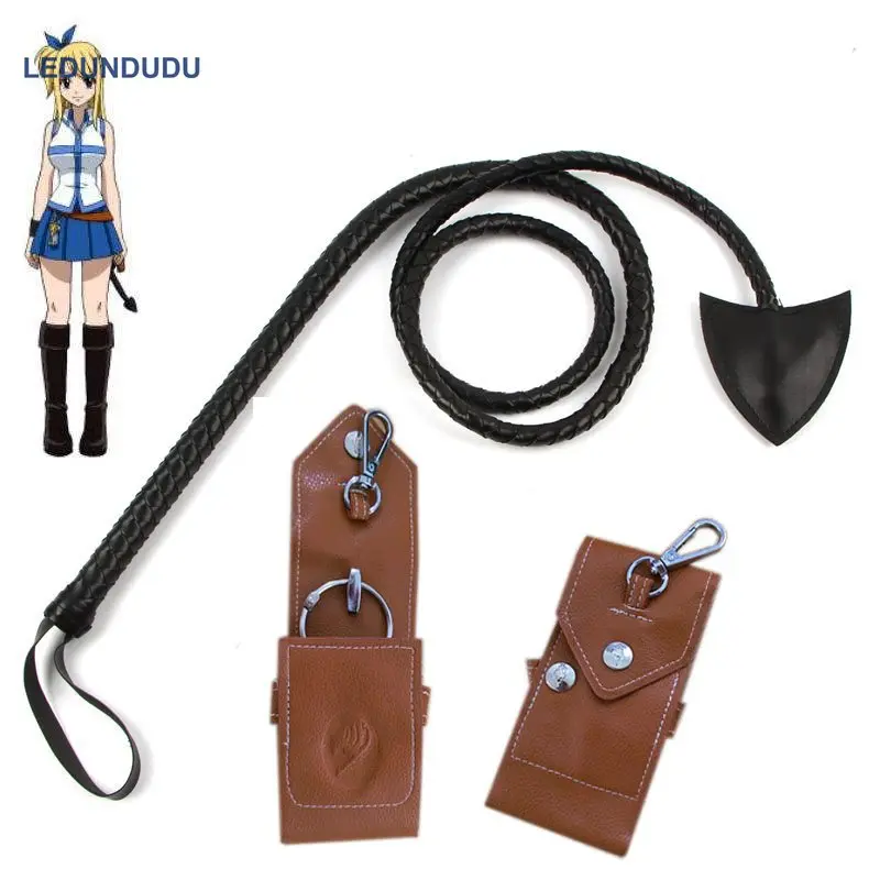 

Anime Fairy Tail Cosplay Props Lucy Collection PU Key Bag Case Key Holder Cos Weapons Star Whip Halloween Party Costumes