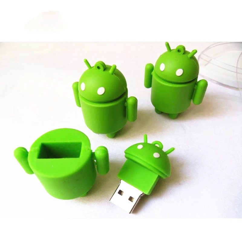 Робот usb флеш-накопитель 4ГБ 8ГБ 16ГБ 32ГБ 64ГБ Мультфильм android флеш-накопитель U диск Флешка memory stick pendrive подарок Горячая Распродажа