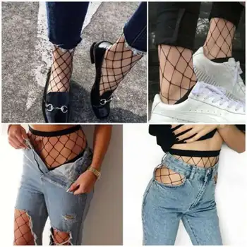 

2019 Hot Fashion Fishnet Tight Womens Mesh Net Pantyhose Thigh-Highs Stockings