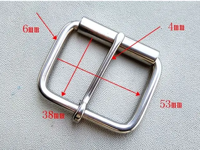 Пряжка для ремня тяжелой атлетики из нержавеющей стали, пряжка для поясного ремня для сумки, булавка Buclke 53 мм, внутренняя ширина - Цвет: 53mm inner width