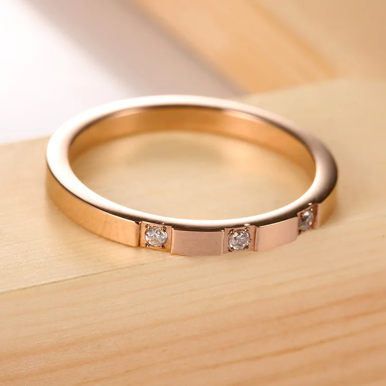 Брендовые кольца с кубическим цирконием для женщин и мужчин, свадебные украшения, розовый, золотой и серебряный цвета, нержавеющая сталь 316 L, подарок, высокое качество
