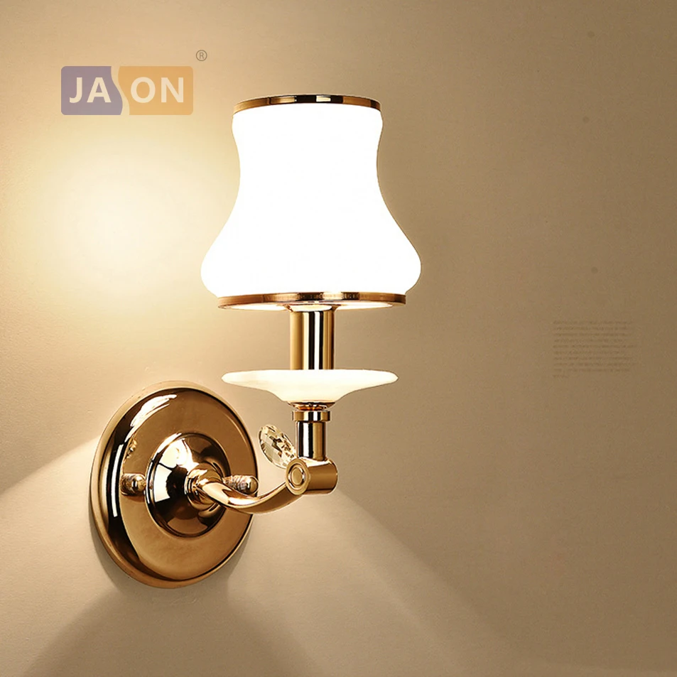 

led e14 Nordic Iron Glass Crystal Rose Gold White LED Lamp LED Light Wall lamp Wall Light Wall Sconce For Bedroom