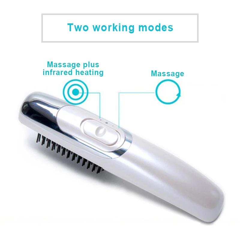 Laser Hair Growth Comb Treatment Hair Loss Regrowth Massager Therapy Infrared Stimulator Device Laser Comb Head Massager