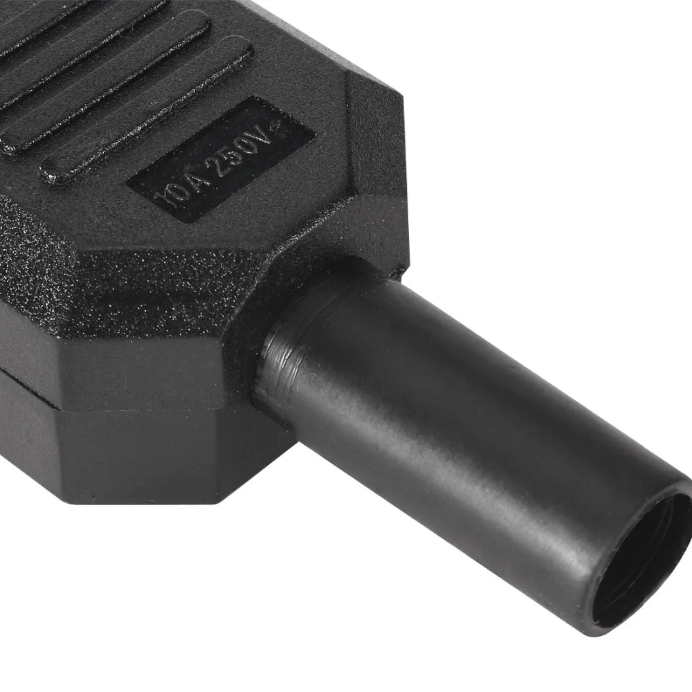 Uxcell 10 шт. AC250V 10A Male 3 клеммы крепление панели IEC320 C14 разъем адаптера питания для