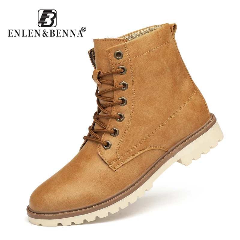 

2018 Brand Super Warm Men Winter Leather Men Waterproof Rubber Snow Boots Leisure Boots England Retro Shoes for Men Big Size