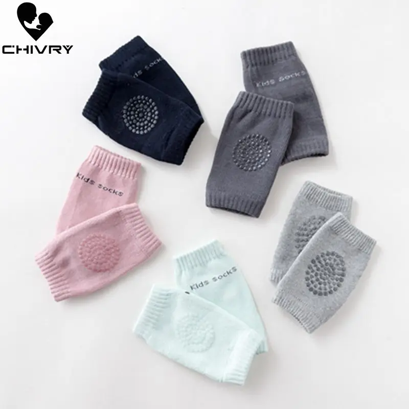 

5 Pairs/lot Baby Non-slip Baby Kneecap Newborn Infant Cotton KneePad Baby Crawling Knee Pads Terry Thick Mesh Breathable
