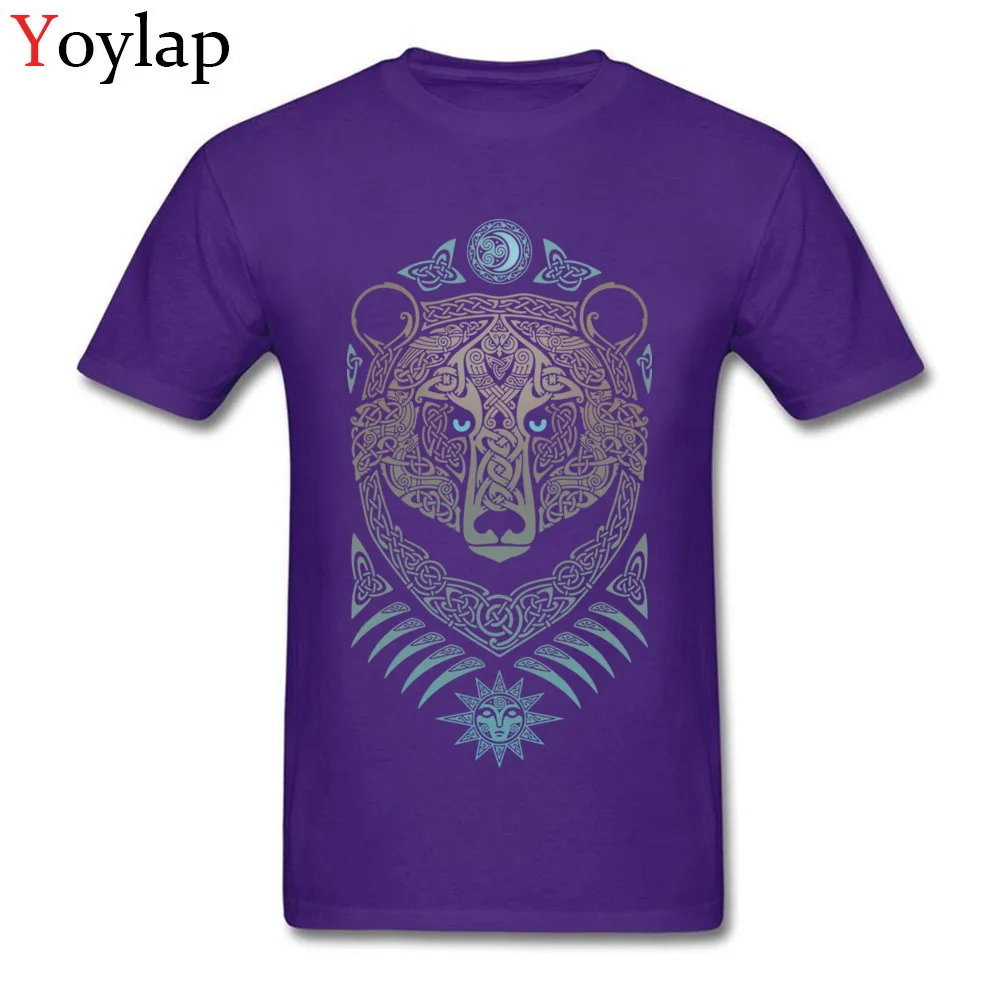 Normal Summer/Autumn FOREST LORD Tops Shirts High Quality Crewneck Short Sleeve Cotton Adult T Shirts Custom Tee-Shirt purple