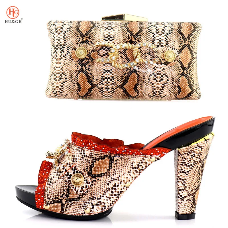 

2018 Top Selling Italian Shoes And Bags To Match Set African Rhinestone Woman Summer Pumps Shoes And Purse Set For Wedding Party
