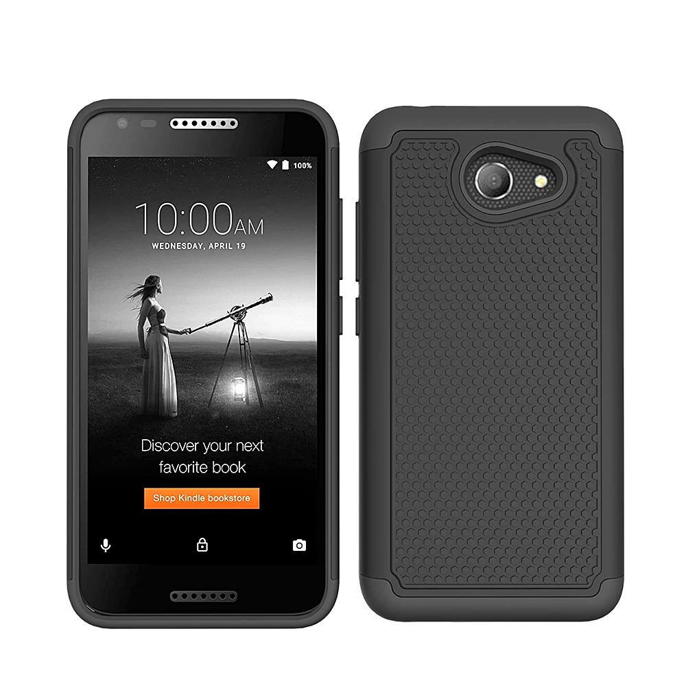 

For Alcatel Kora / A30 / ZIP LTE A577VL A576BL Case Dual Layer Hybrid Rugged Case Soft Rubber & Hard PC Back Anti Shock Cover