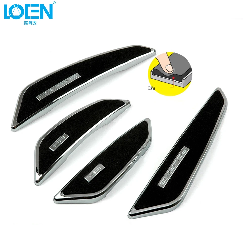 

LOEN Car Sticker Car Door Protector Door Side Edge Protection Guards Bumper Stickers Carbon Fiber Black Silver Car Styling