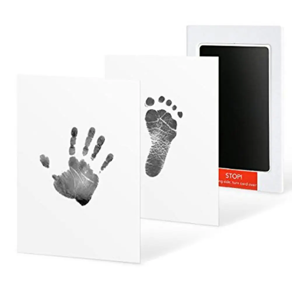 Унисекс Детские нетоксичные отпечаток руки производители ноги родитель-ребенок рука водяной знак младенческой отпечаток для памяти ребенка - Цвет: Черный