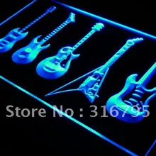 S091 Гитары Оружие Группа пивной бар светодиодный неоновый Световой значок кнопки вкл/выкл 20+ Цвета 5 размеров