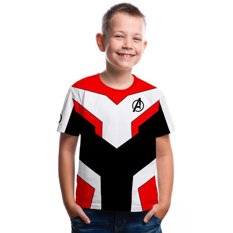 Kids Avengers 4 Endgame Quantum War 3D Printed T-shirts Boys Girls Compression Shirt Iron man Cosplay Costume Short Sleeve Top