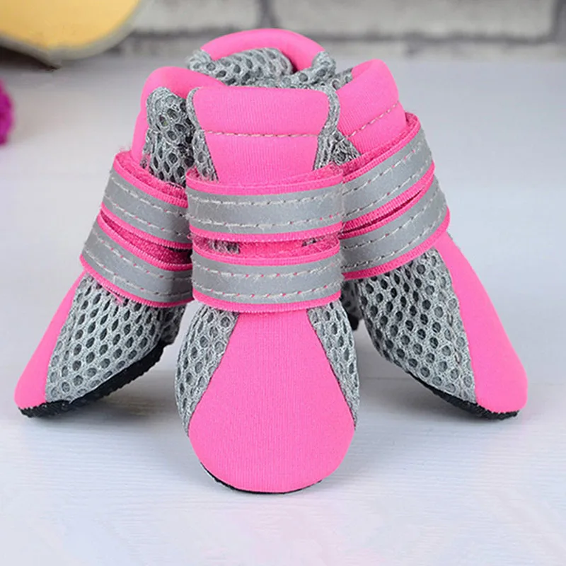4/PCS Pet Shoes Breathable Net Soft Dog Shoes For Small Dogs Casual