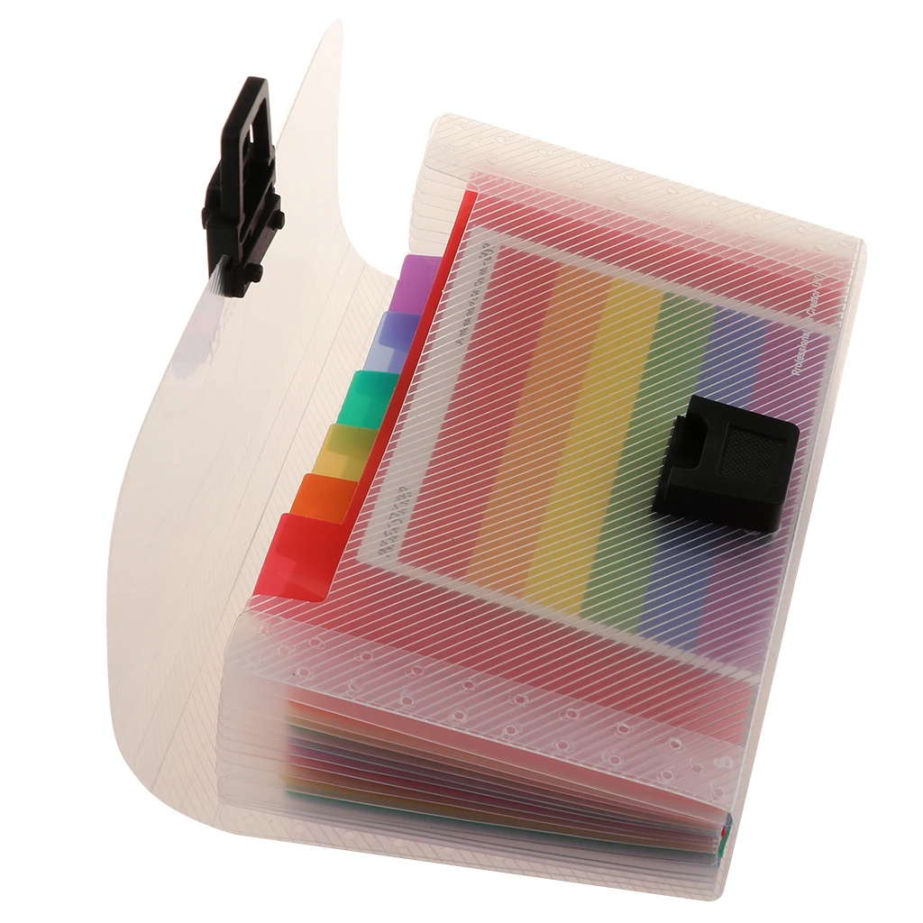 Small Mini A6 13 Pockets Expanding File Folder Receipts Stickers Cards Travel Organizer Bag