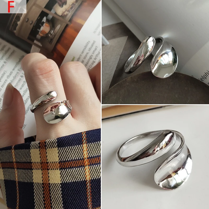 925 пробы Серебряное индивидуальное микс модное ретро мужское и женское винтажное серебряное кольцо указательный палец - Цвет основного камня: F