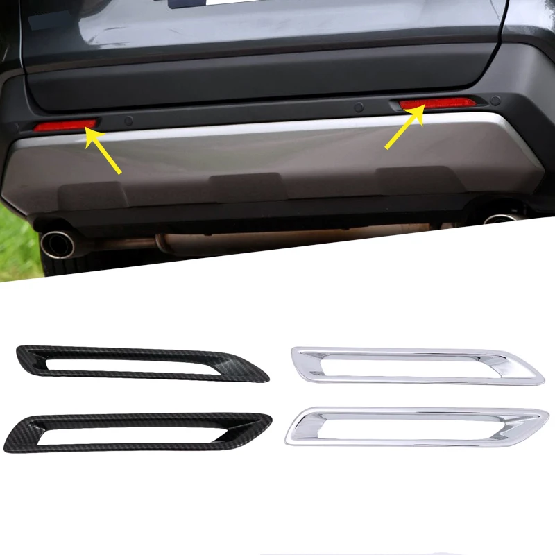 

2 Pcs/lot For Toyota Rav4 2019 2020 ABS Chrome Rear Reflector Fog Light Lamp Cover Sticker Decoration Trim Accessories