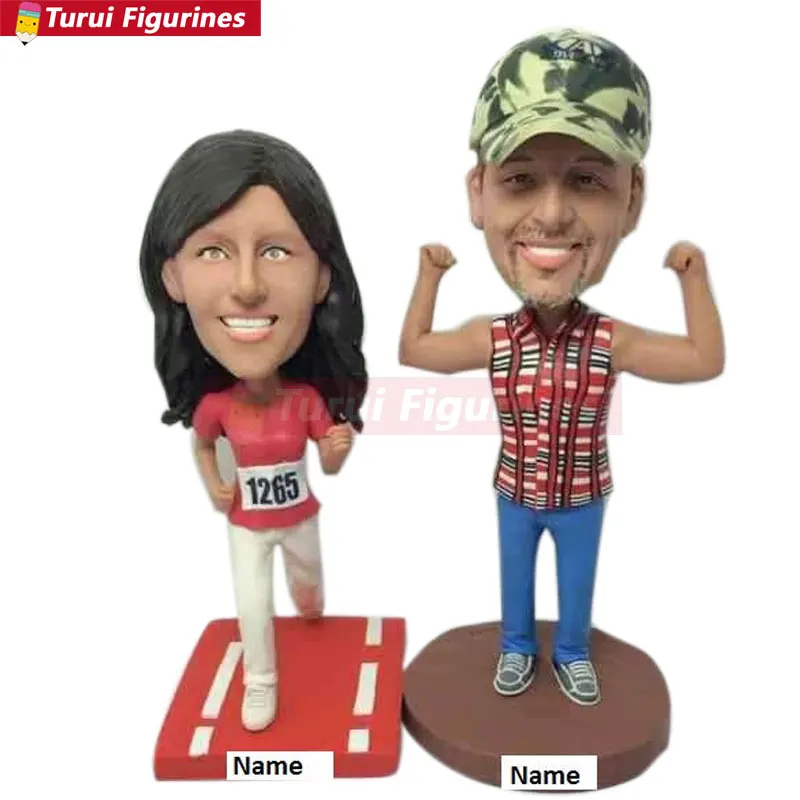

Runner Bobblehead Personalized Wedding Cake Topper Gift Birthday custom bobblehead birthday Cake Topper Girlfriend Gift figurine