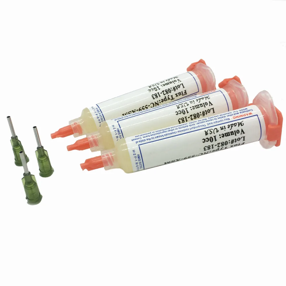 

FSP 3pcs/lot NC-559-ASM-UV BGA PCB No-Clean Solder Paste Welding Advanced Oil Flux Grease 10cc NC-559 Soldering Repair+3needles