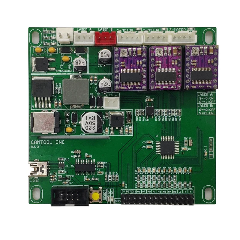 GRBL 0 9/1 1 V3.3/V3.4 USB порт 3 осевой гравировальный станок плата управления автономное