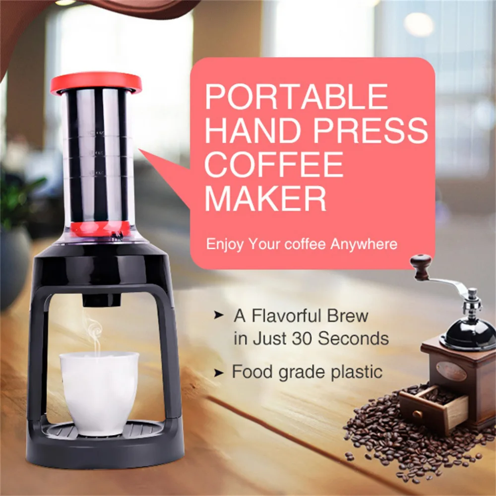 

Manual Coffee Brewer Single Serve Manual Hand French Press Coffee Brew Maker Coffee Anywhere Z30401