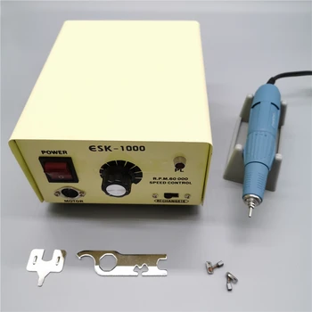 

45000RPM STRONG Marathon SDE SH37L M45 Micromotor Handpiece 100W 60000RPM ESK1000 Control Box Electric Nail Drill Machine Kit