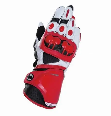 New Arrival Stars GP PRO Motorcycle Genuine Leather PRO Long Gloves Moto GP M1 Racing Team Racing Gloves - Цвет: Красный